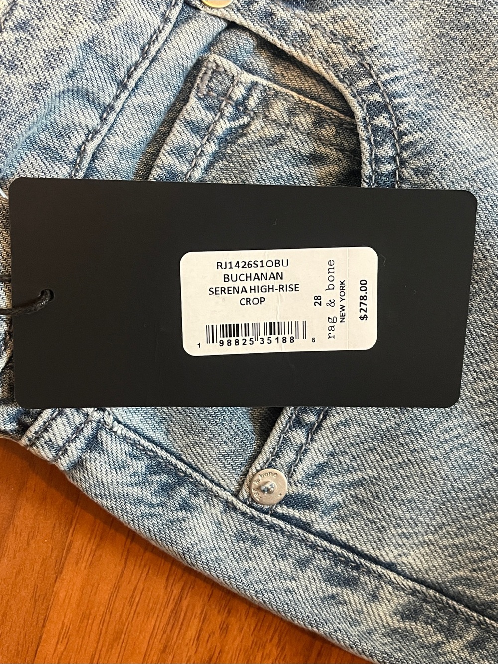 Rag & Bone Buchanan Serena High Rise Crop Jeans - size 28 - NWT - Picture 6 of 8